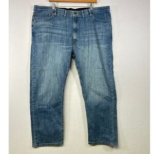 Wrangler Authentics Mens Jeans 44x29 Blue Straight‎ Leg Denim Pants
